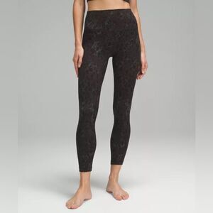 Lululemon Align High-Rise Crop 21” Size 4 Formation Leopard Deep Coal Multi
